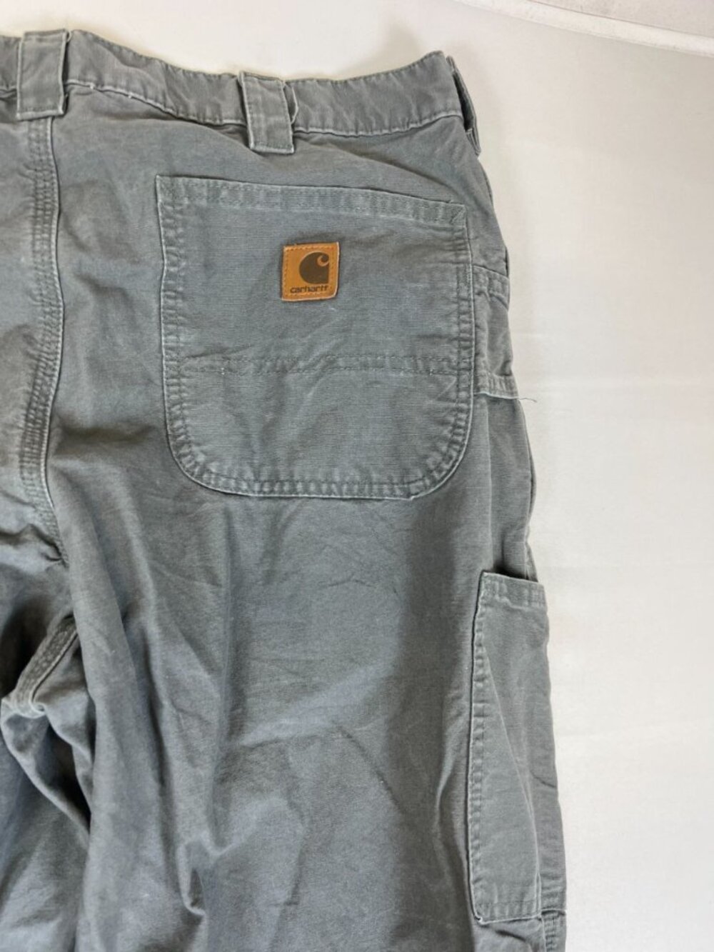 Carhartt B151 FAT Pants Mens 36x32 Gray Dungaree Fit Cotton Canvas - Picture 4 of 10